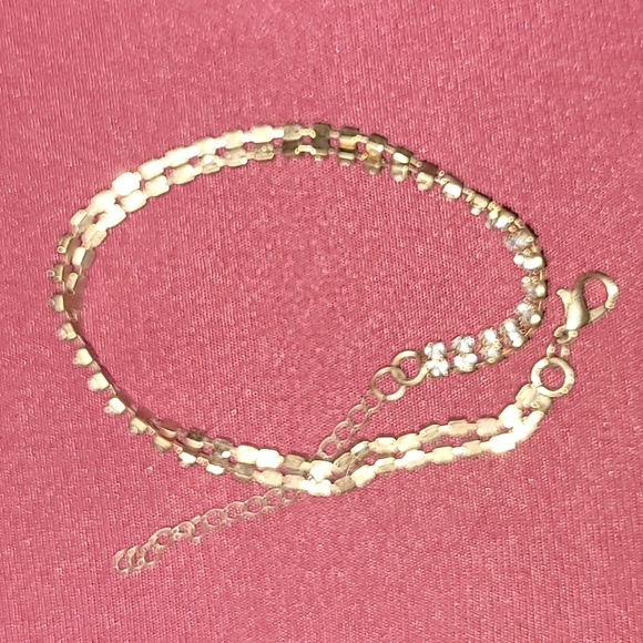 Adjustable Rusted Gold Diomond anklet or big wrist bracelet - Picture 2 of 3